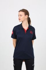 Yeni 112 Polo Yaka Dry Touch Kumaş T-Shirt (Kısa) Lacivert