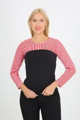 Kırmızı Çizgili Tesettür Bolero İçlik