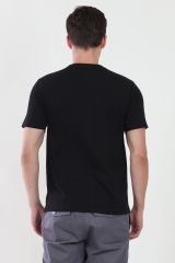 Bisiklet Yaka Siyah Tshirt