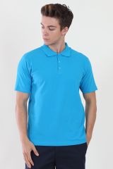 Polo Yaka Turkuaz Mavi Tshirt
