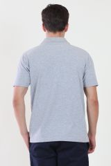 Polo Yaka Gri Melanj Tshirt