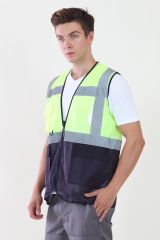 Mühendis Yelek Sarı Lacivert