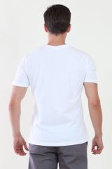 V Yaka Beyaz Tshirt
