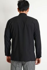 Erkek Likralı Siyah Modelli Gabardin Aşçı Ceketi