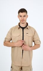 Monel Outdoor Bej Tactical Gömlek Taktik Giyim Ripstop Gömlek