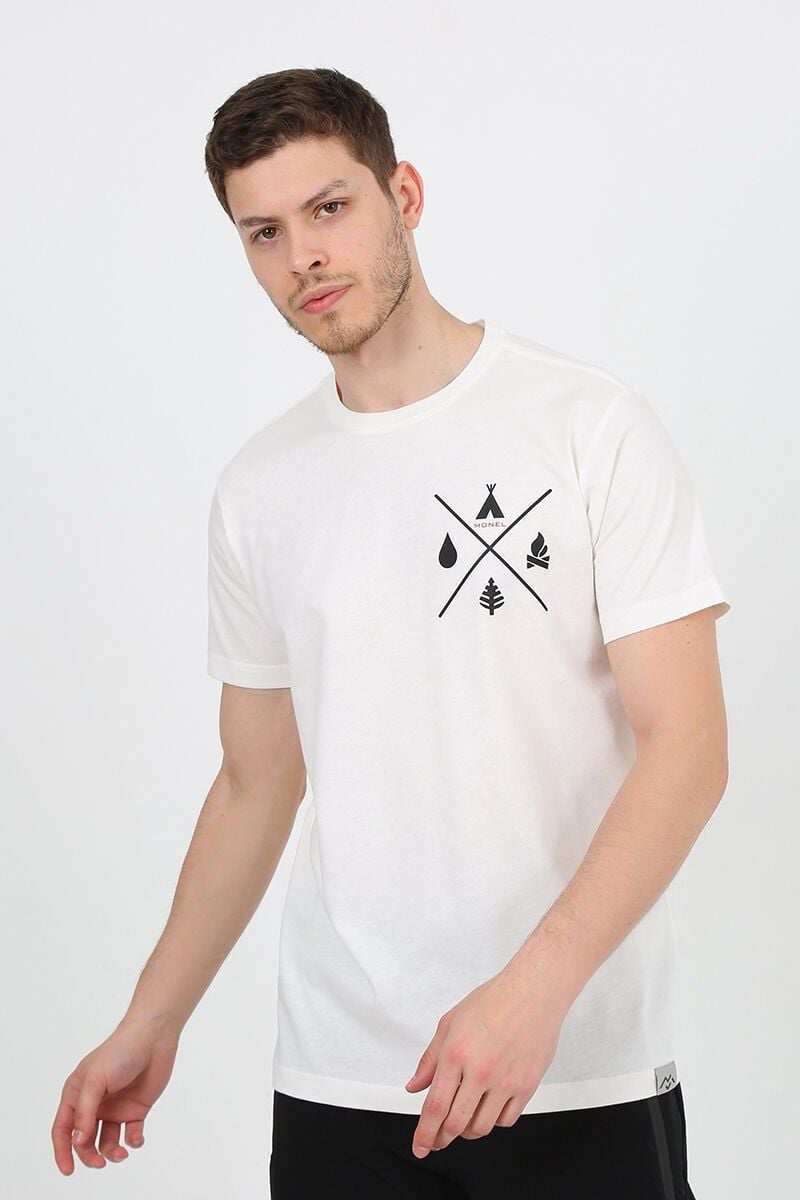 Tshirt Kamp Ateşi Baskılı  Outdoor Tshirt Normal Kalıp Baskılı Tişört (Dört Farklı Renk)